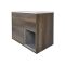 Milano Bexley - Dark Oak Modern 800mm Vanity Unit with WC Unit and Rivington Back to Wall Pan