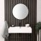 Milano Annalise - Black Round Wall Hung Mirror - 600mm