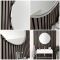 Milano Annalise - Chrome Round Wall Hung Mirror - 600mm