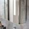 Milano Ossa - Modern LED Anti-Fog LED Mirrored Cabinet - 900mm x 750mm