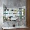 Milano Ossa - Modern LED Anti-Fog LED Mirrored Cabinet - 900mm x 750mm