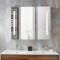 Milano Ossa - Modern LED Anti-Fog LED Mirrored Cabinet - 900mm x 750mm