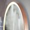 Milano Camila - Brushed Copper Modern Round Anti-Fog LED Mirror - 600mm