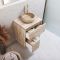 Milano Bexley - 600mm Wall Hung Open Shelf Vanity Unit with Elements Countertop Basin - Choice of Basin, Finish and LED Light