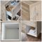 Milano Bexley - 800mm Wall Hung Open Shelf Vanity Unit - Choice of Basin, Finish and LED Light