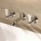 Crosswater Belgravia - Traditional 3 Tap Hole Basin Mixer Tap Wall Mounted - Choice of Finish & Handles