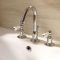 Crosswater Belgravia 3 Tap Hole Basin Tall Mixer with Waste Deck Mounted Chrome - Choice of Handle