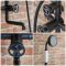 Milano Zandra - Industrial Style Wall Mounted Bath Shower Mixer Tap - Black