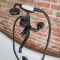Milano Zandra - Industrial Style Wall Mounted Bath Shower Mixer Tap - Black