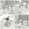 Milano Elizabeth - Traditional 3 Tap-Hole Crosshead Basin Mixer Tap - Chrome and Black