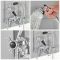 Milano Elizabeth - Traditional Wall Mounted Crosshead Bath Shower Mixer Tap - Chrome and Black