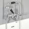 Milano Elizabeth - Traditional Wall Mounted Crosshead Bath Shower Mixer Tap - Chrome and Black