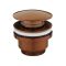 Milano - Universal Round Push Button Basin Waste - Brushed Copper