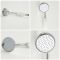 Milano Elizabeth - Chrome and White Traditional Thermostatic Shower with Diverter, Ceiling Mounted Shower Head, Riser Rail and Body Jets (3 Outlet)