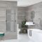 Milano Arno Dual Fuel - Chrome Bar on Bar Heated Towel Rail - Choice of Size
