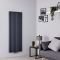 Milano Aruba - Middle Connection Vertical Designer Radiator - Double Panel - Anthracite