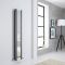 Milano Alpha - Vertical Designer Radiator with Mirror - (Double Panel) - Choice of Finish and Size