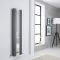 Milano Alpha - Vertical Designer Radiator with Mirror - (Double Panel) - Choice of Finish and Size