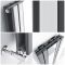 Milano Alpha - Vertical Designer Radiator with Mirror - (Double Panel) - Choice of Finish and Size