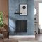 Milano Aruba - Electric Black Horizontal Designer Radiator - Choice of Size and Wi-Fi Thermostat - Plug-In and Hardwired Options