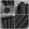 Milano Aruba - Electric Black Vertical Designer Radiator - Choice of Size and Wi-Fi Thermostat - Plug-In and Hardwired Options