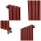 Milano Aruba - Electric Booth Red Vertical Designer Radiator - Choice of Size and Wi-Fi Thermostat