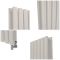 Milano Aruba - Electric Pearl White Vertical Designer Radiator - Choice of Size, Thermostat and Cable Cover