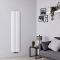 Milano Aruba - Middle Connection Vertical Designer Radiator - Double Panel - White