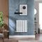 Milano Aruba - Electric White Horizontal Designer Radiator - Choice of Size and Wi-Fi Thermostat - Plug-In and Hardwired Options