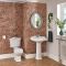 Milano Windsor - Traditional Close Coupled Toilet and 1 Tap-Hole Pedestal Basin Set