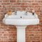 Milano Windsor - Traditional 2 Tap-Hole Basin with Full Pedestal - 590mm