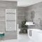 Milano Arno - White Bar on Bar Heated Towel Rail - Choice of Size