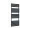 Milano Lustro - Electric Designer Anthracite Flat Panel Heated Towel Rail - Choice of Size, Heating Element and Cable Cover