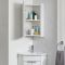 Milano Lurus - White Modern Bathroom Mirrored Corner Cabinet - 650mm x 459mm
