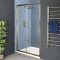 Milano Monet - Antique Brass Sliding Shower Door with Tray - Choice of Sizes