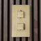 Milano Lyra - Modern 2 Outlet Thermostatic Twin Diverter Shower Valve - Brushed Brass