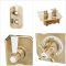 Milano Elizabeth - Traditional Concealed Thermostatic Twin Diverter Shower Valve - Brushed Brass