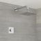 Milano Vis - Chrome Modern One Outlet Digital Thermostatic Shower with Square Wall Mounted Shower Head (1 Outlet)