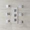 Milano Arvo - Modern Front Fix Pack of 6 Square Body Jets - Chrome