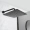 Milano Nero - Black Shower with Wall Mounted Square Shower Head (1 Outlet)