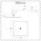 Milano Nero - Black Shower with Wall Mounted Square Shower Head (1 Outlet)