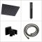 Milano Preto - Black Thermostatic Shower with Recessed Shower Head and Hand Shower (2 Outlet)