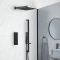 Milano Preto - Black Thermostatic Shower with Shower Head and Riser Rail with Hand Shower (2 Outlet)
