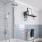 Milano Elizabeth - Chrome and White Traditional Triple Exposed Thermostatic Shower with Grand Rigid Riser Rail (2 Outlet)