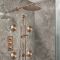 Milano Otto - Modern Thermostatic Shower with Wall Mounted Shower Head, Body Jets and Riser Rail Kit - Choice of Finish (3 Outlets)