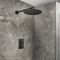 Milano Otto - Modern Thermostatic Shower with Wall Mounted Shower Head - Choice of Finish (1 outlet)