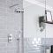 Milano Elizabeth - Chrome and White Traditional Thermostatic Shower with Diverter, Hand Shower and Shower Head (2 Outlet)