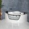 Milano Breeze - Whirlpool Corner Spa Bath - 1400mm x 1400mm - Black
