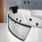 Milano Breeze - Whirlpool Corner Spa Bath - 1400mm x 1400mm - Black
