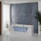 Milano Breeze - Whirlpool Double Ended Spa Bath - 1700mm x 800mm - Chrome